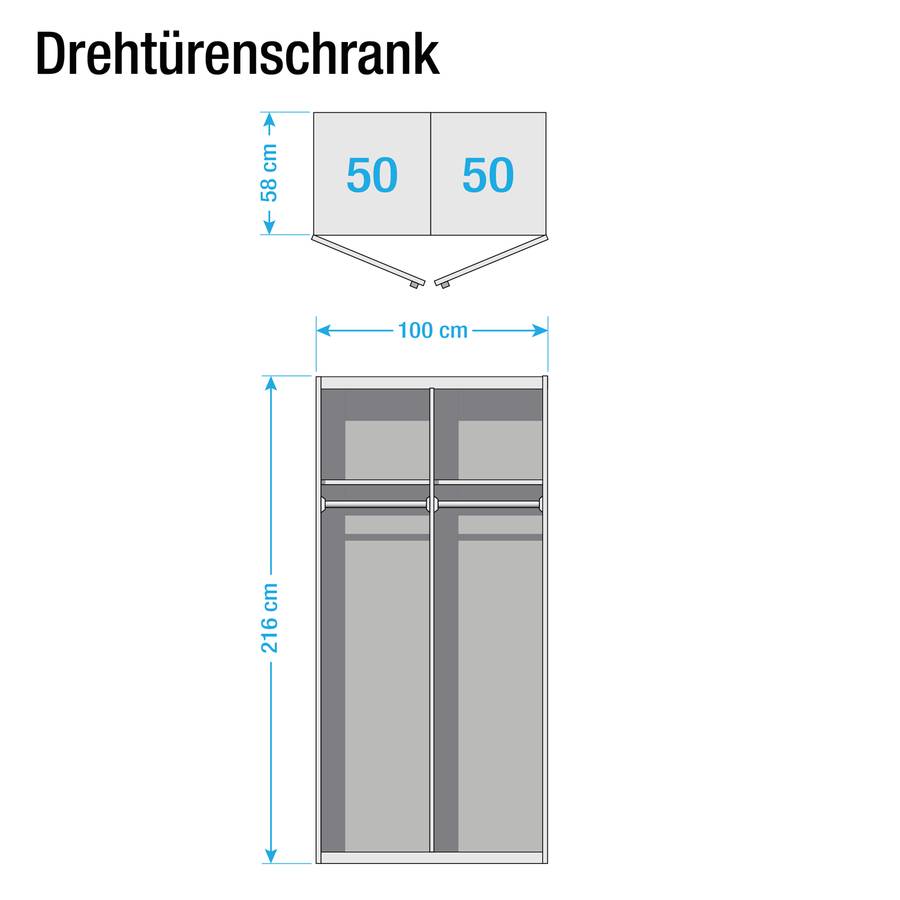 Portes Cm216 Vii Armoire 100 Brooklyn Battantes À Aq4cL35jR
