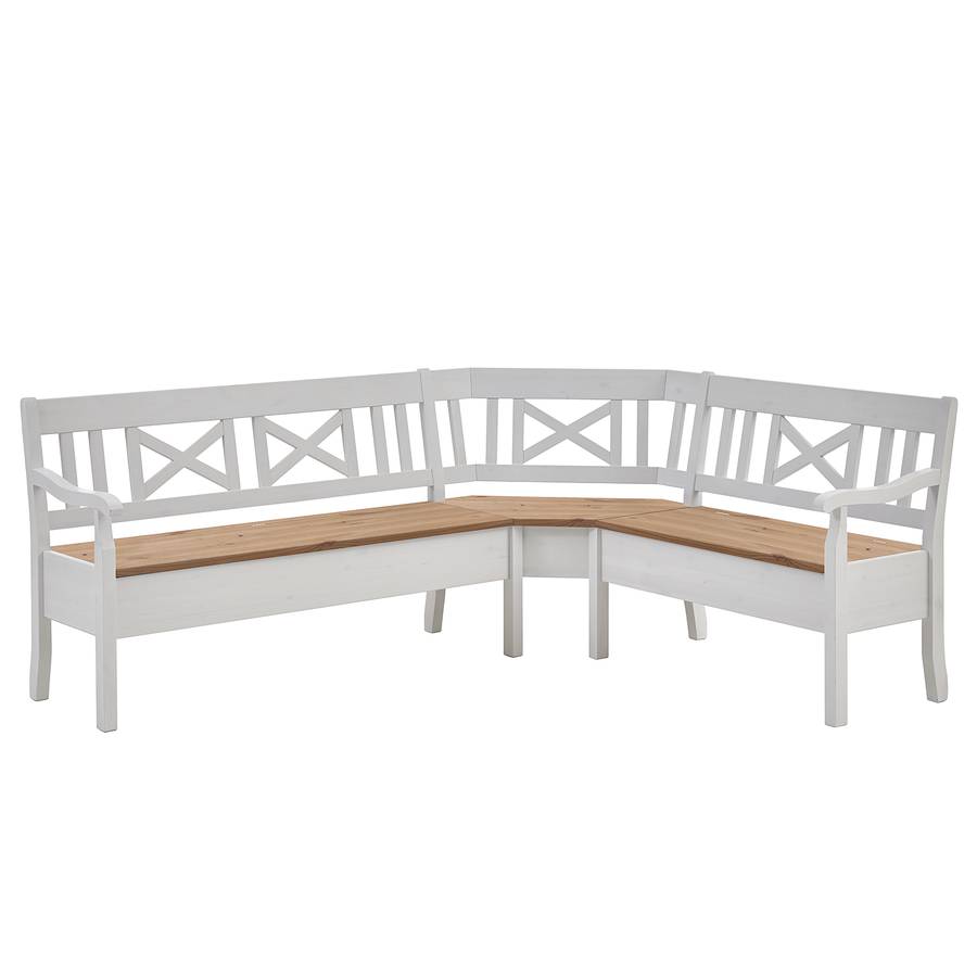 Kiefer 213 MassivWeißLaugenfarbig X Fjord Cm Eckbank 170 2HEID9