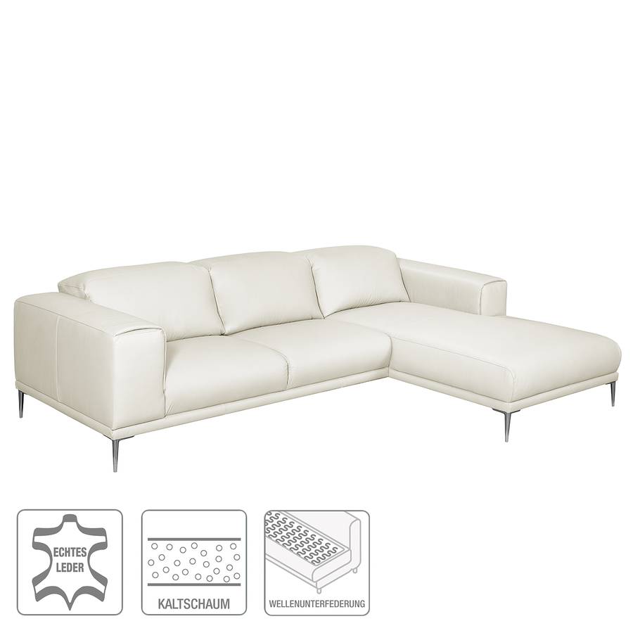 Echtleder Davorstehend Rechts Beloha WeißLongchair Ecksofa 2IYDeE9WH