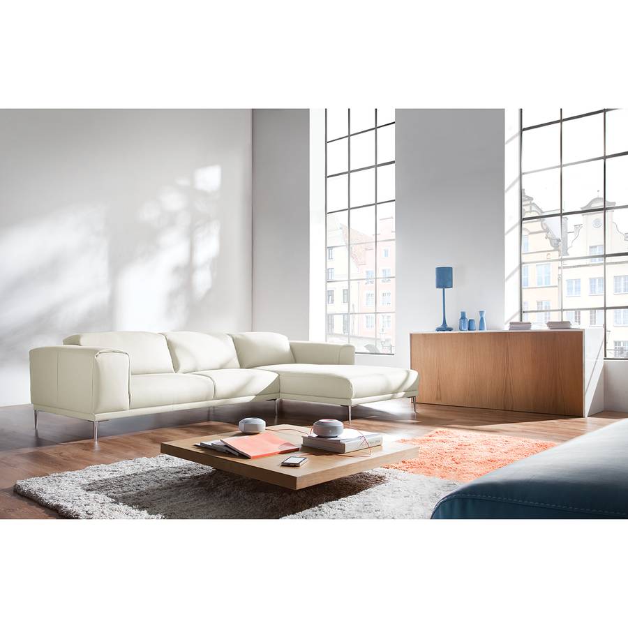 Echtleder Davorstehend Rechts Beloha WeißLongchair Ecksofa 2IYDeE9WH