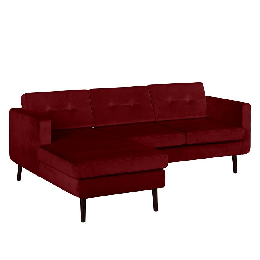 Davorstehend Links Croom Samt Ecksofa RotLongchair DH2IeE9YW