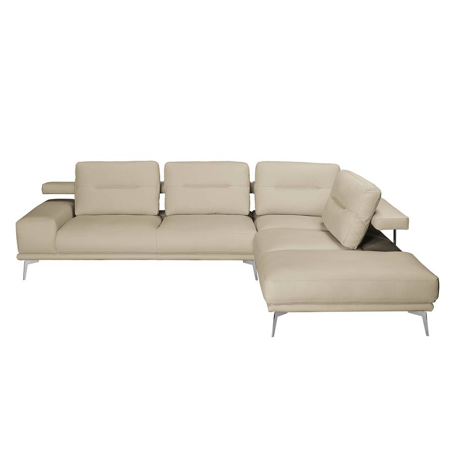 RechtsBeige Davorstehend Ottomane Echtleder Ecksofa Dancyville XONnP08kw