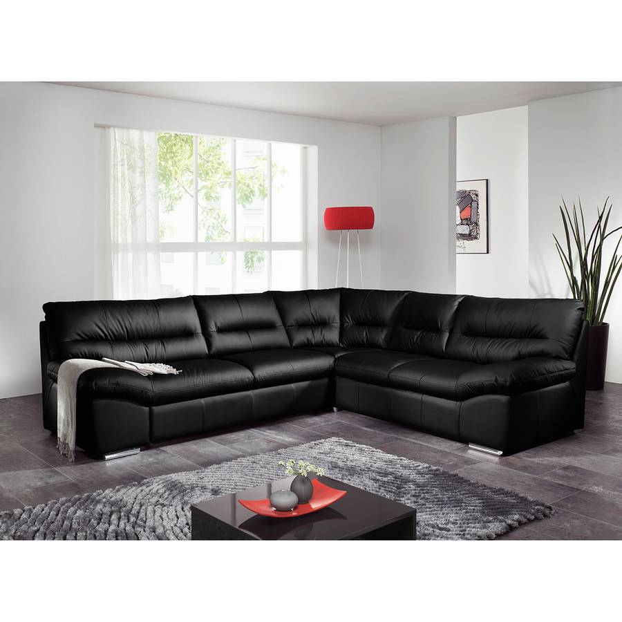 Ecke Schwarz Doug Davorstehend Rechts Ecksofa Echtleder erdCxBo