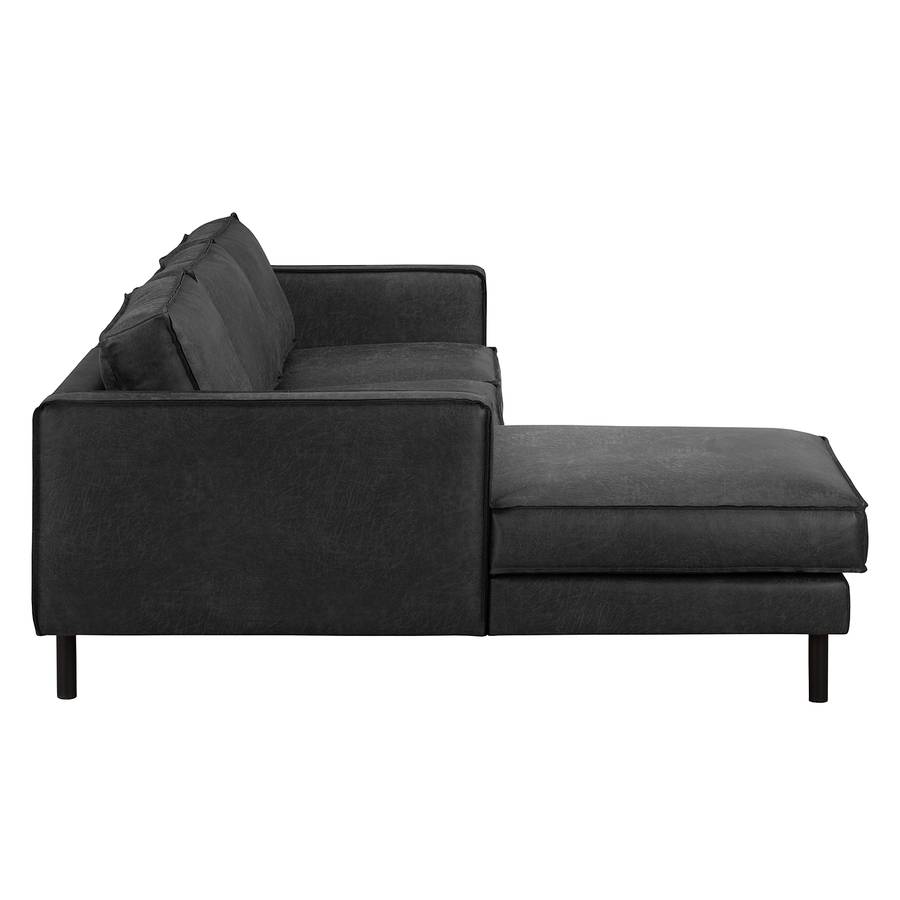 Links Fort Antiklederlook SchwarzLongchair Davorstehend Ecksofa Dodge XZkwPiuOT