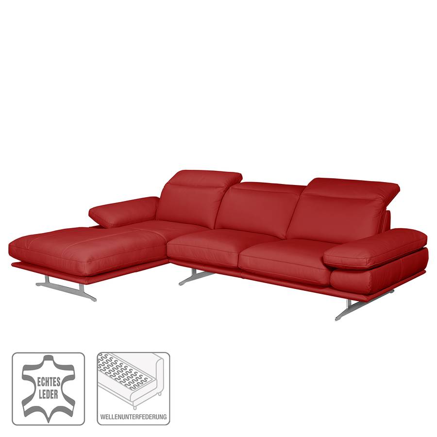 RotLongchair Davorstehend Echtleder Links Ecksofa Kingman BCorxeWdQ