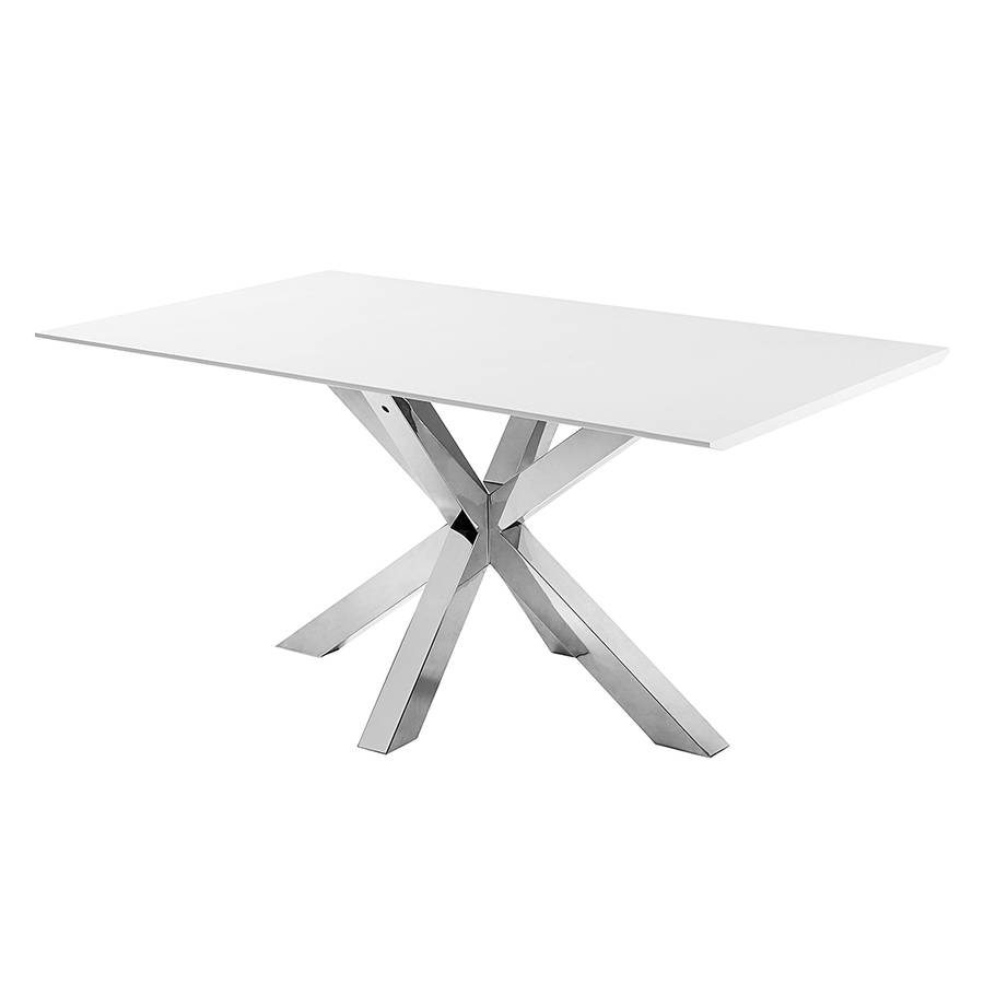 À Manger Inoxydable Table BlancAcier Karmi nk8wOP0