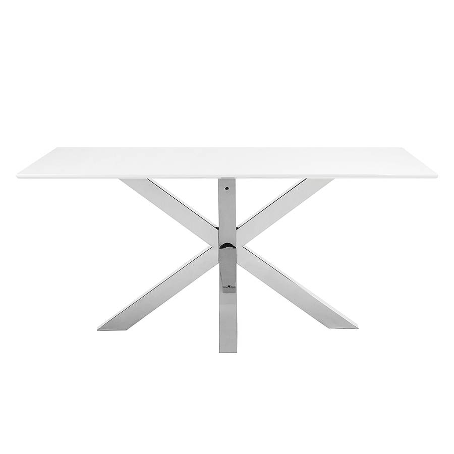 À Manger Inoxydable Table BlancAcier Karmi nk8wOP0