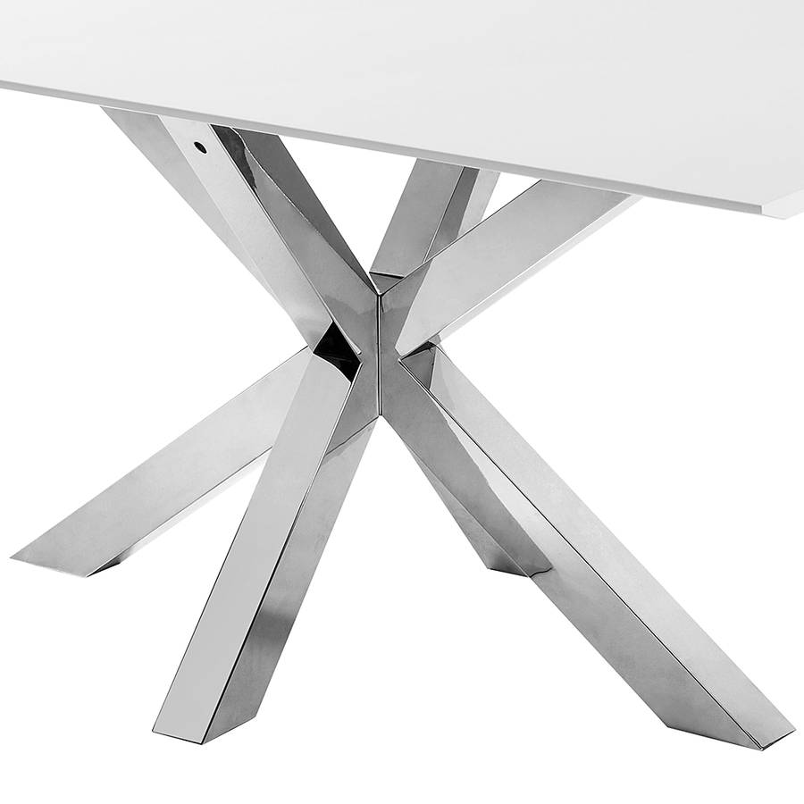 À Manger Inoxydable Table BlancAcier Karmi nk8wOP0