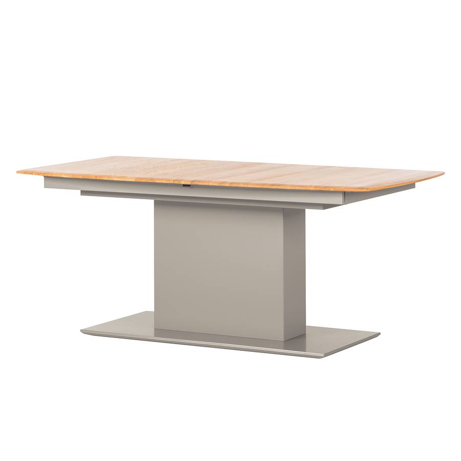 NoueuxGris PlatineAvec Et Plateaux Manger Centrale Chêne Table Insérés À Solano Rallonge gfbvY76y
