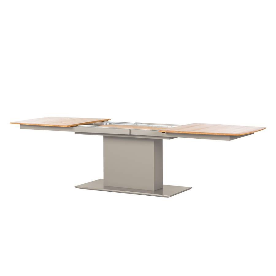NoueuxGris PlatineAvec Et Plateaux Manger Centrale Chêne Table Insérés À Solano Rallonge gfbvY76y
