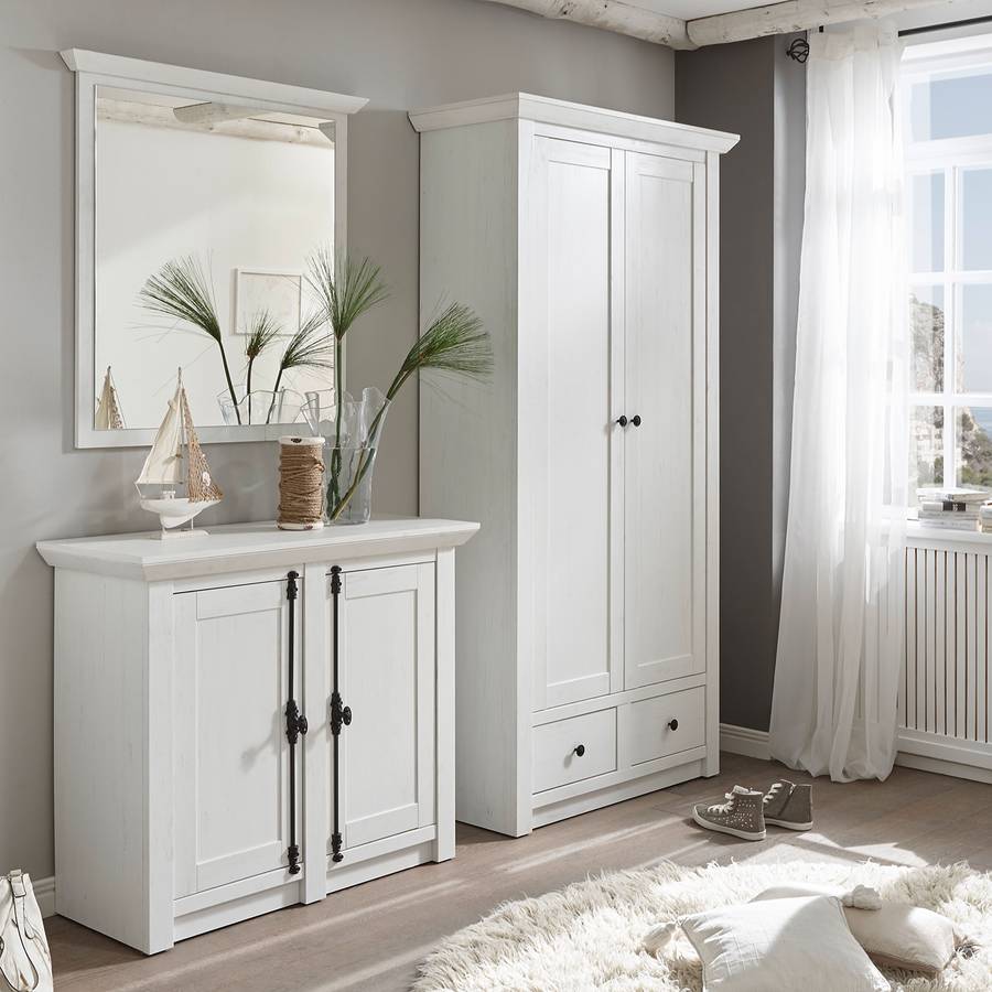 Weiß Pinie Garderobenschrank Dekor Westerland KJlF1c