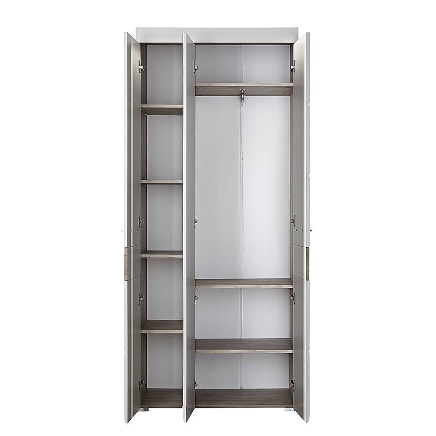 Argenté Vestibule Samanta Chêne Armoire BlancImitation De fybg76