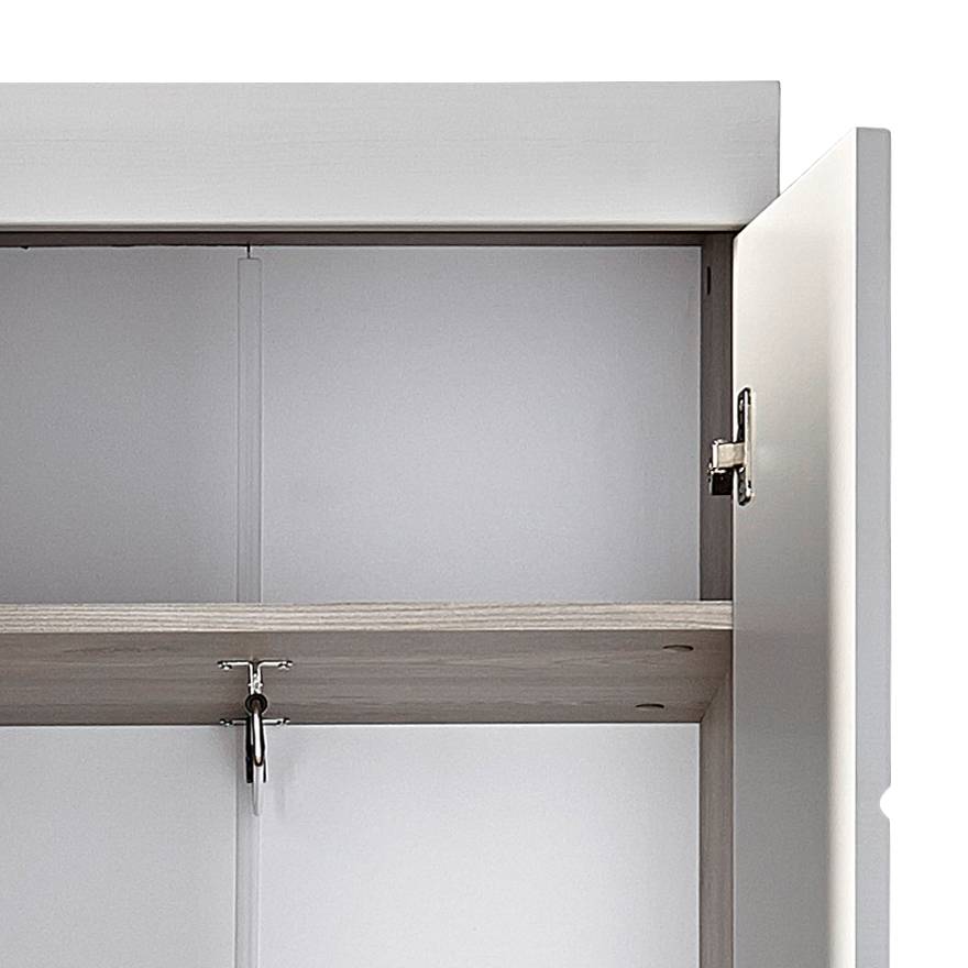 Argenté Vestibule Samanta Chêne Armoire BlancImitation De fybg76