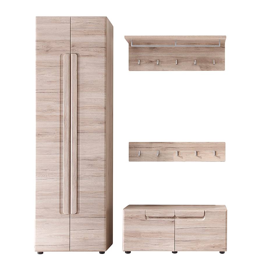 Sanremo I4 Garderobenset Giba Dekor teiligEiche QrdxBoWCe
