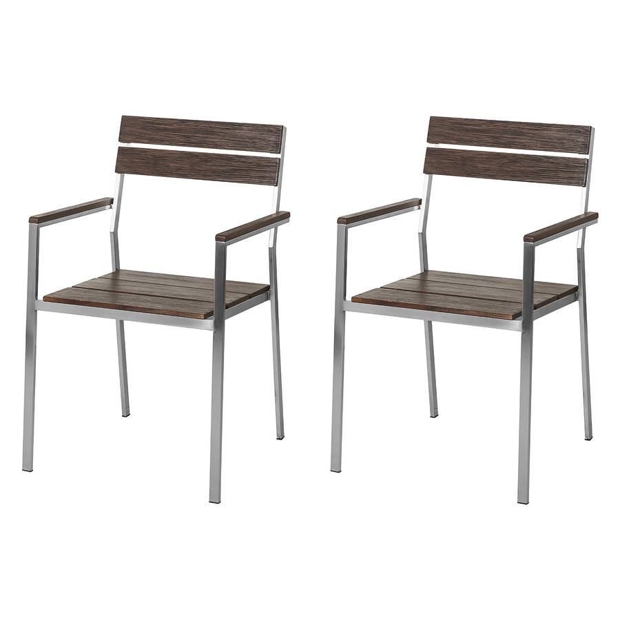 Jardin MassifAcier Inoxydable Ii Lot De Chaise 2Teck Teakline Premium 67vbgYfy