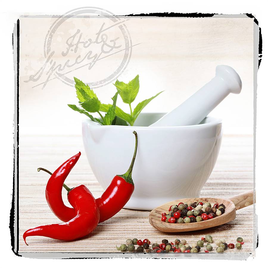 Glasbild Chili Kitchen 50x50 | home24 Glasbild Chili Kitchen 50x50 | home24