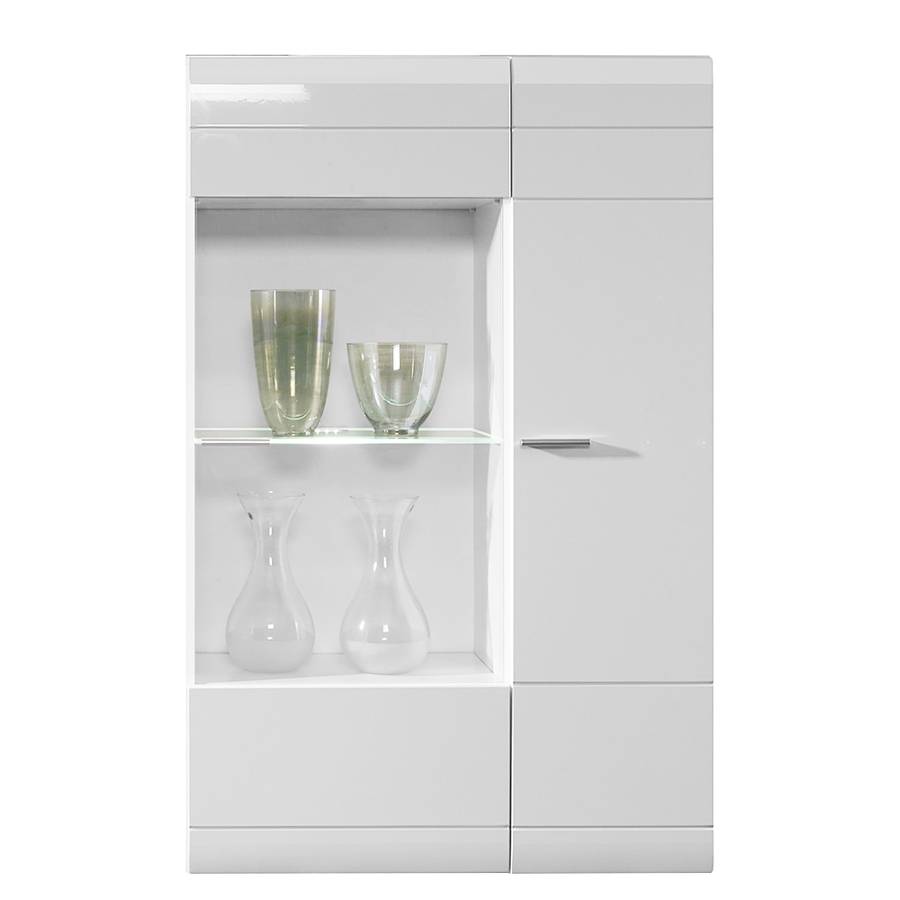 Droite À De BrillantOuverture Carero Blanc Porte Buffet 34RjL5A