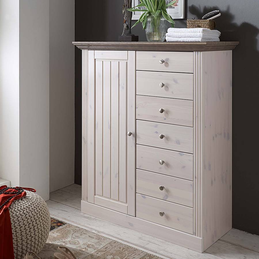 WeißSteingrau Highboard WeißSteingrau Lyngby Highboard I Lyngby I I WeißSteingrau Highboard Lyngby TFK13Jcl