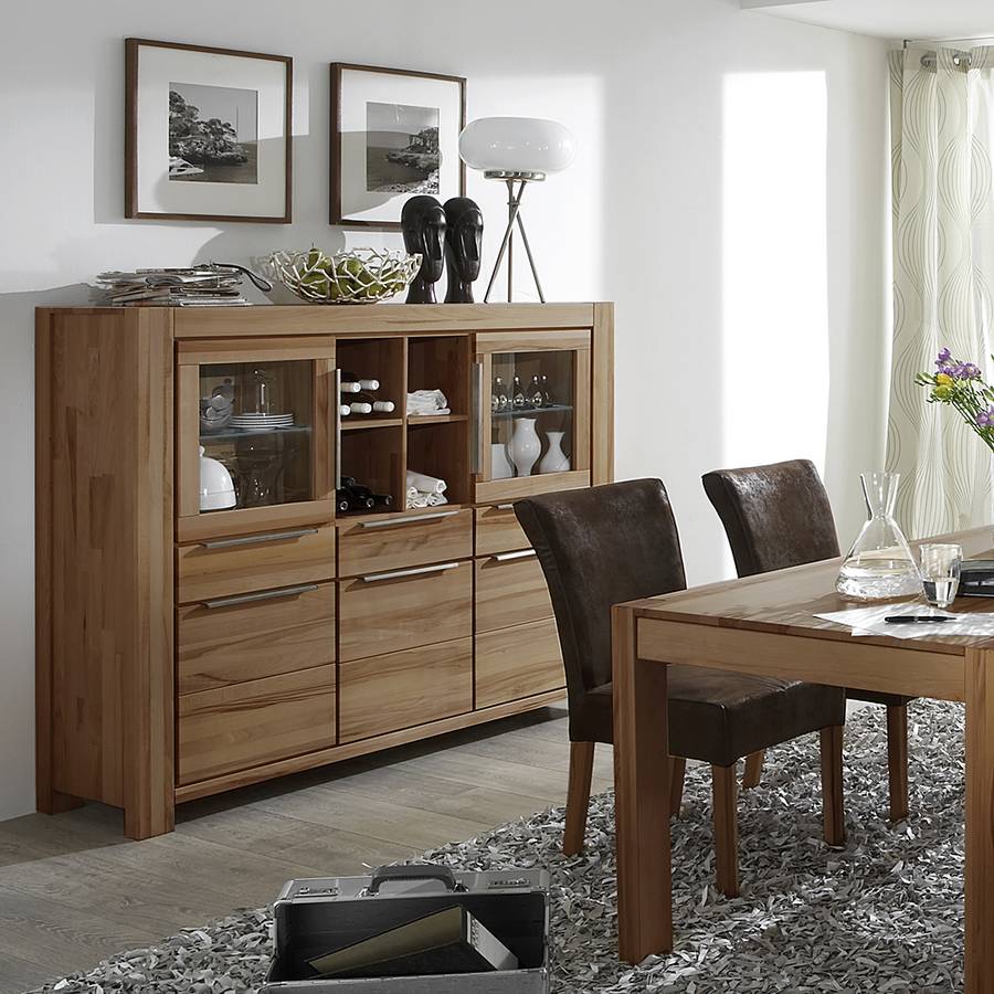 Buffet Ii Massif HuiléSans Chêne Haut Pia Sauvage Éclairage EWH92IDY