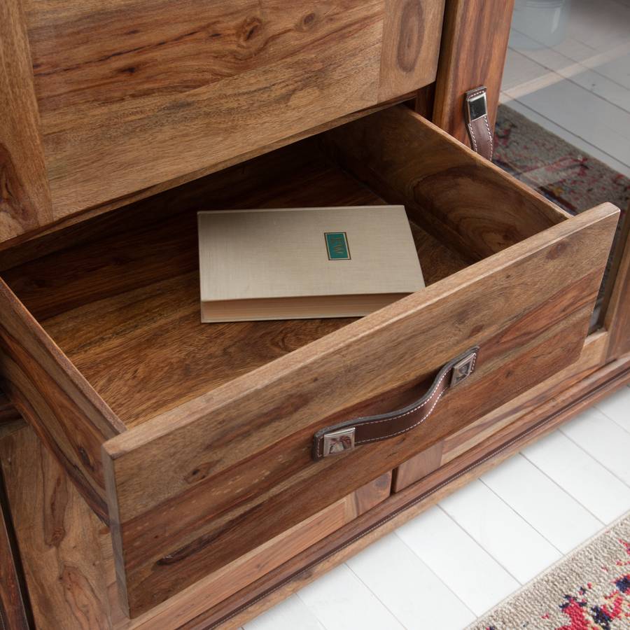 Khan Highboard Sheesham MassivKunstleder Iii Khan MassivKunstleder Iii Sheesham Khan Highboard Highboard k8wPn0ONX