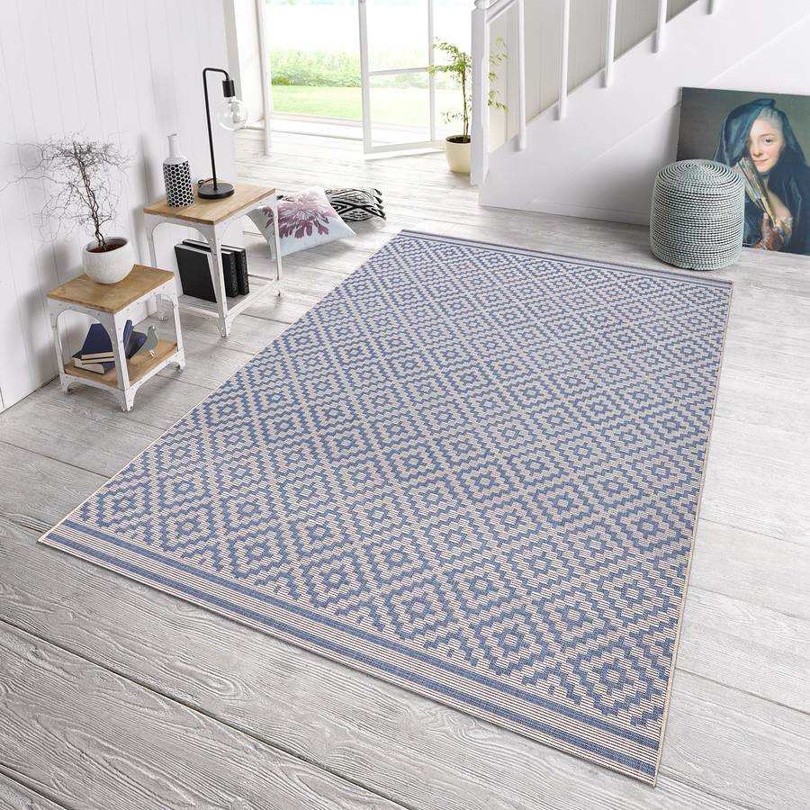 Tapis Intérieur extérieur 230 X BlancBleu Cm Raute Foncé160 KlcF1TJ