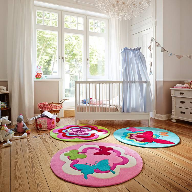 150 Butterflies Cm Ø Ø Kinderteppich Kinderteppich Butterflies gYf76ybv