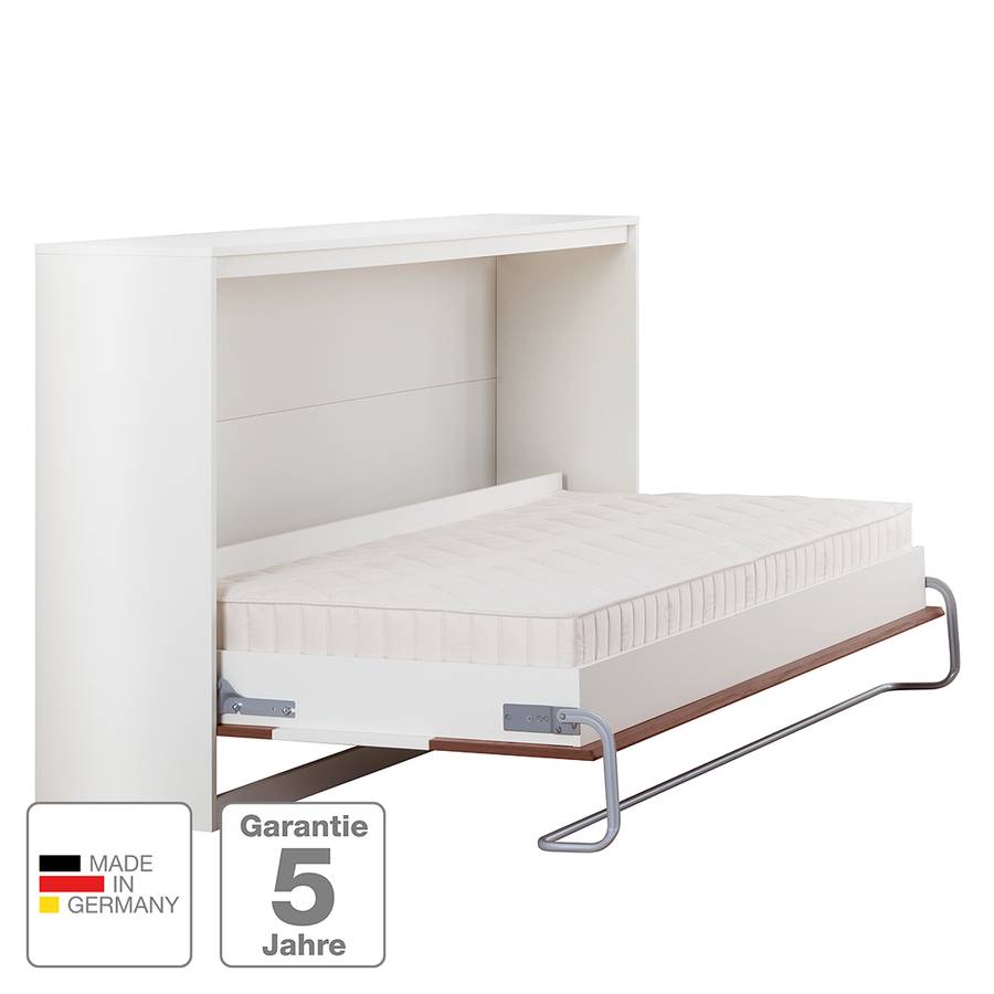 Kiydoo Ohne Smart X Nussbaum DekorWeiß90 Matraze Schrankbett 200cm CrxBoed