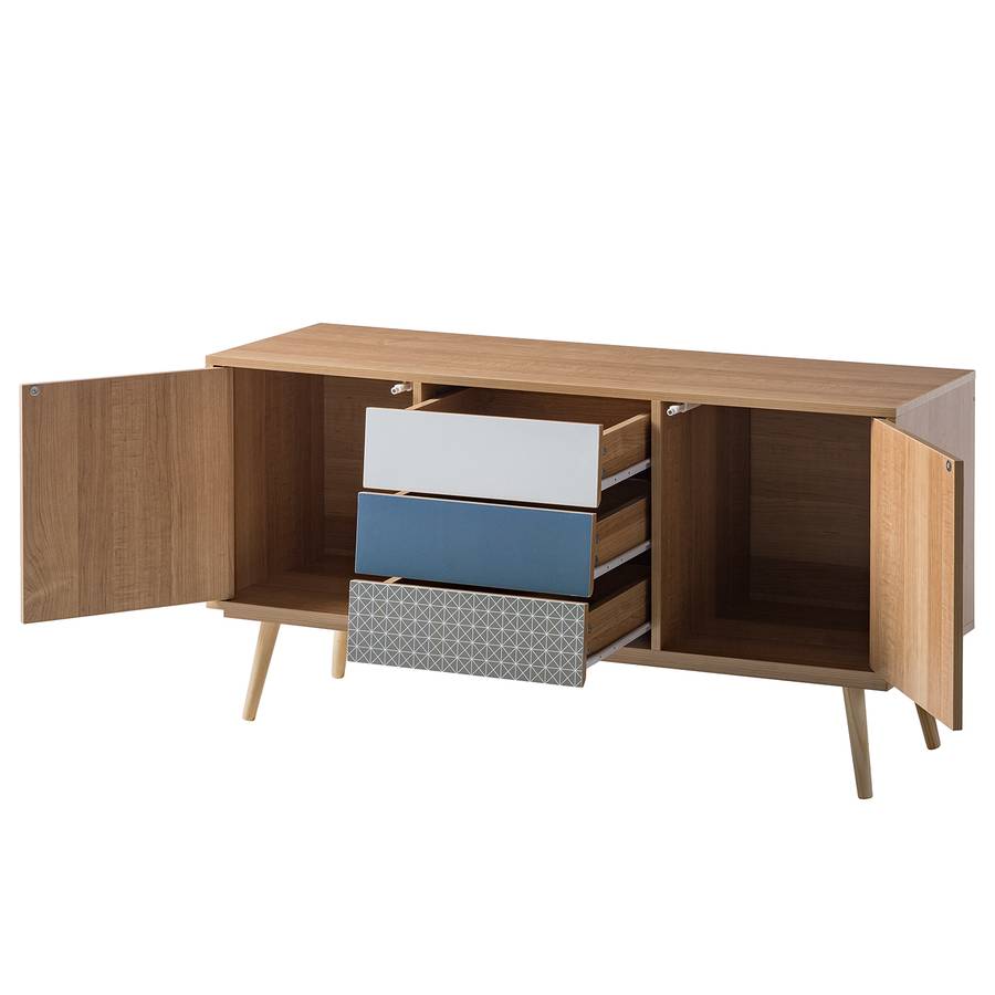 I Partiellement MassifMulticolore En Milbrock Commode Pin g6bf7Yy