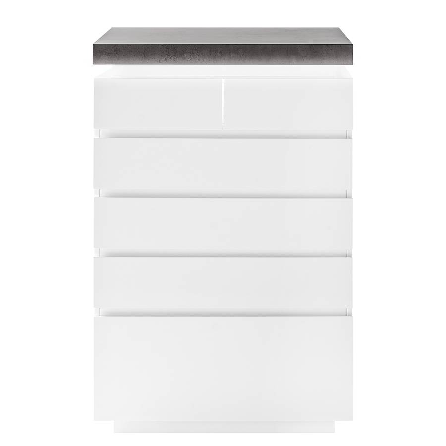 Commode FourniBlanc MatImitation Namona Béton Iiéclairage 2IWHYD9E