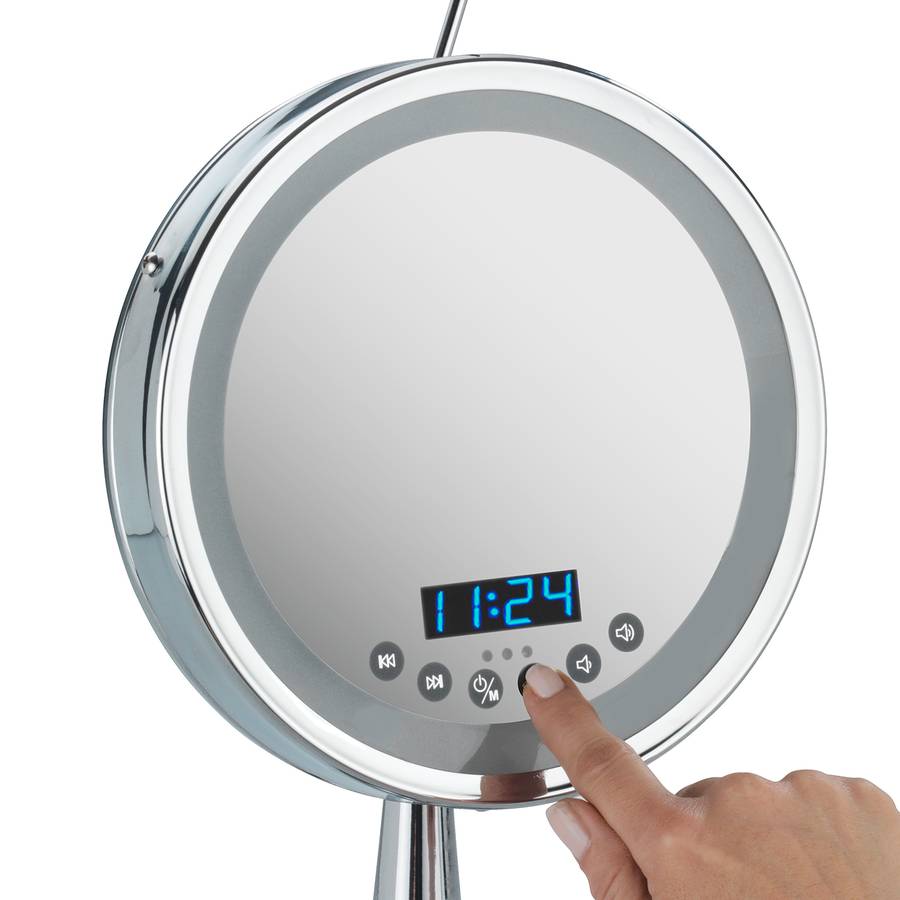 Led Pied Imperial Miroir Sur À AcierVerreChrome hrdotsxBQC