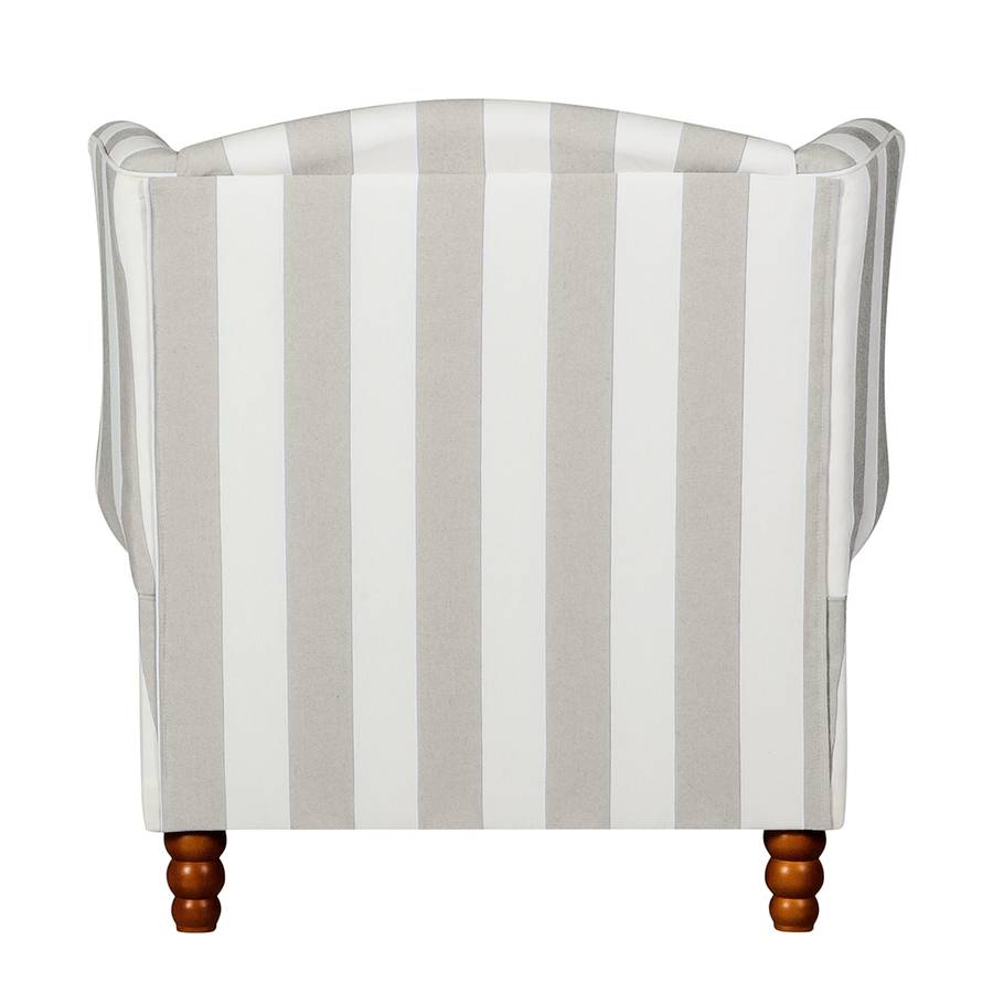 Rayures Sofia À Beige Oreilles Tissu Xxl Fauteuil v08ONwnm