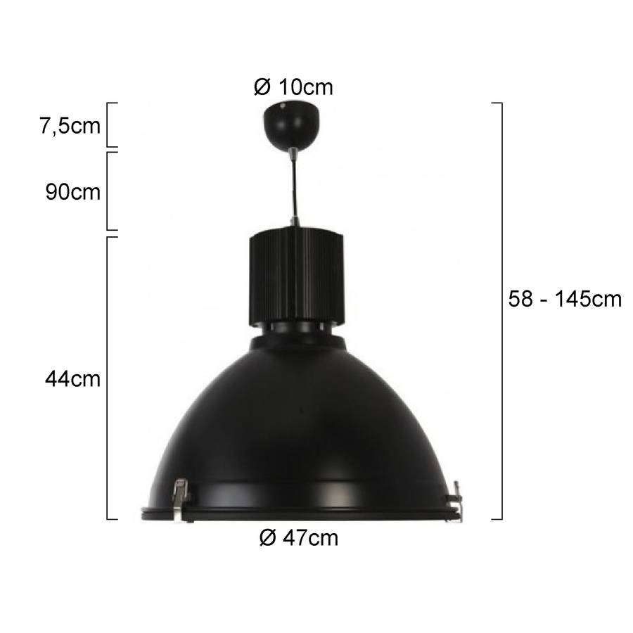 Warbier Pendeleuchte Pendeleuchte 1 flammig Schwarz Warbier tsdxBhorQC