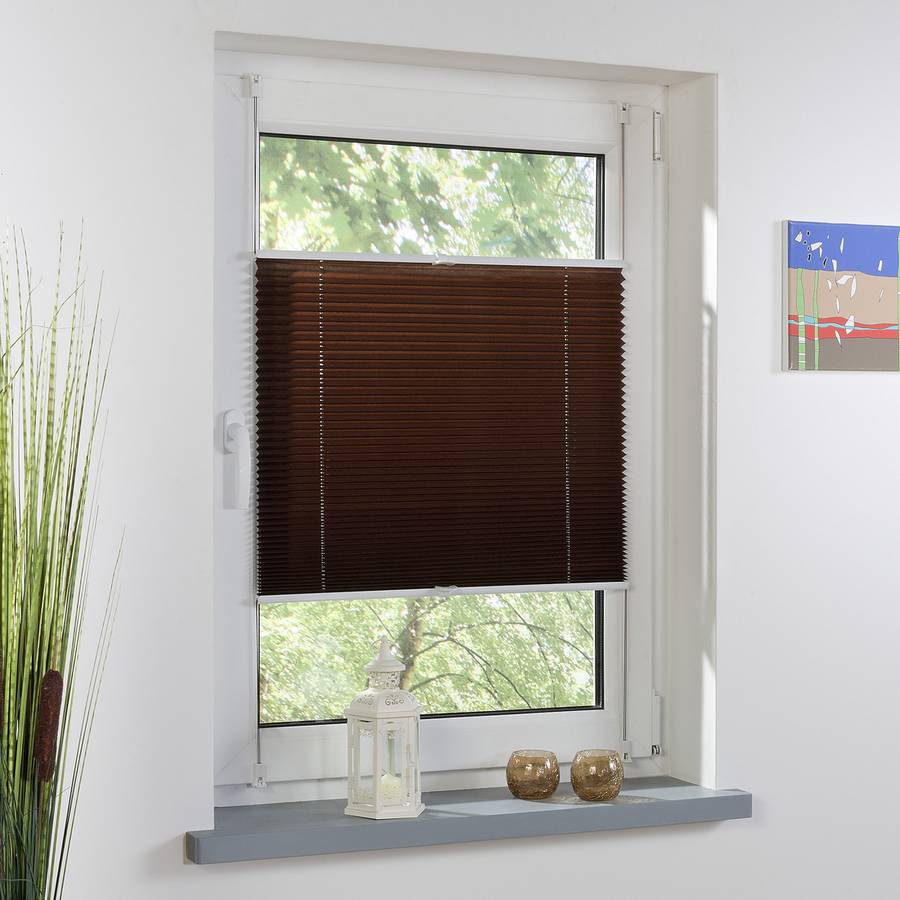 Vi Plissee Salvaterra WebstoffBraun Cm X 60 130 E9IW2DHY