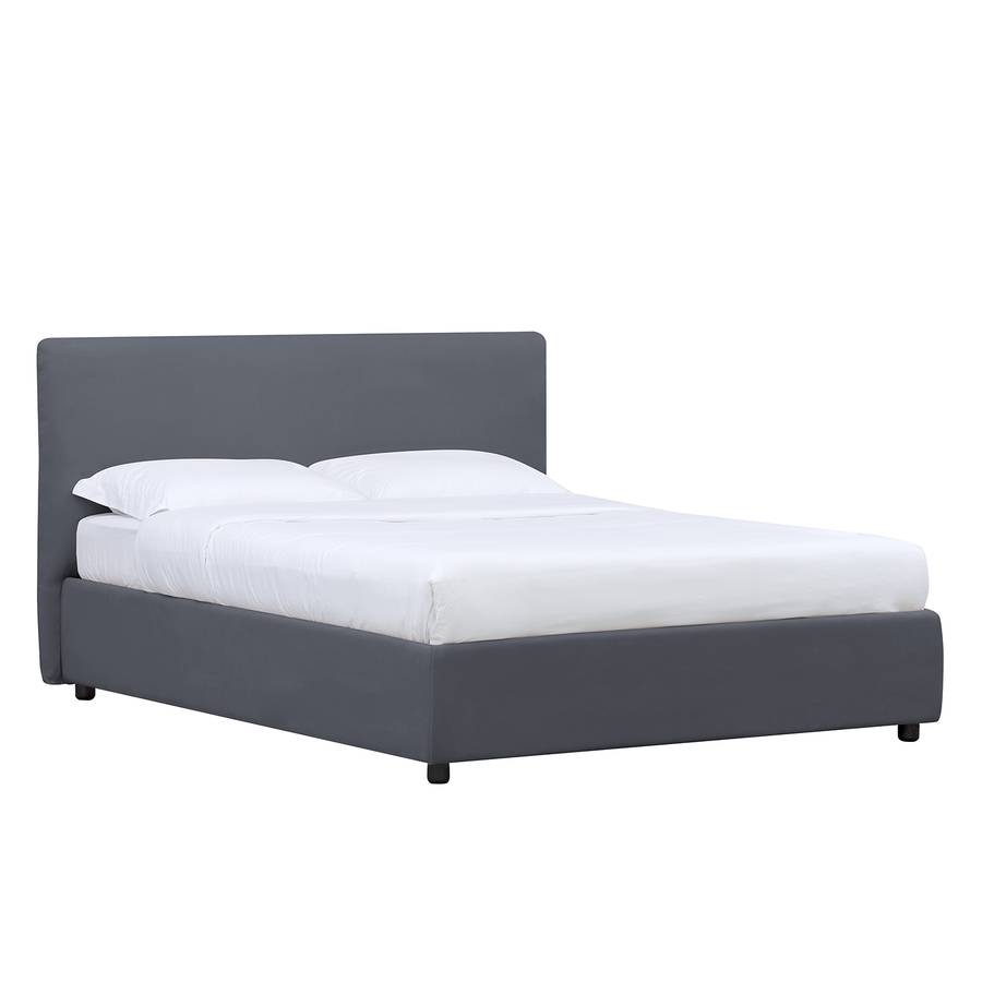 1 Polsterbett X Bettkasten AlessioinklBettkastenStoff ValonaGrau140 200cm uOZikXPT
