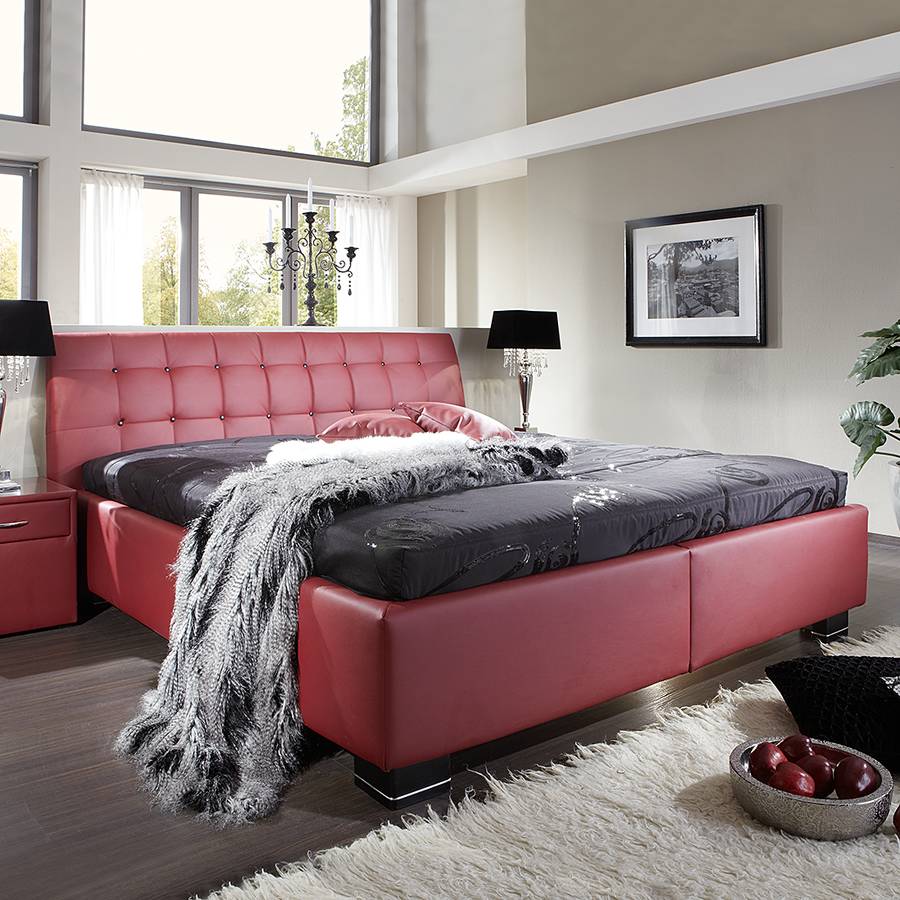 X Lit Matelas 200cmSans Aline Rembourré 140 Bordeaux y0wnm8OPvN