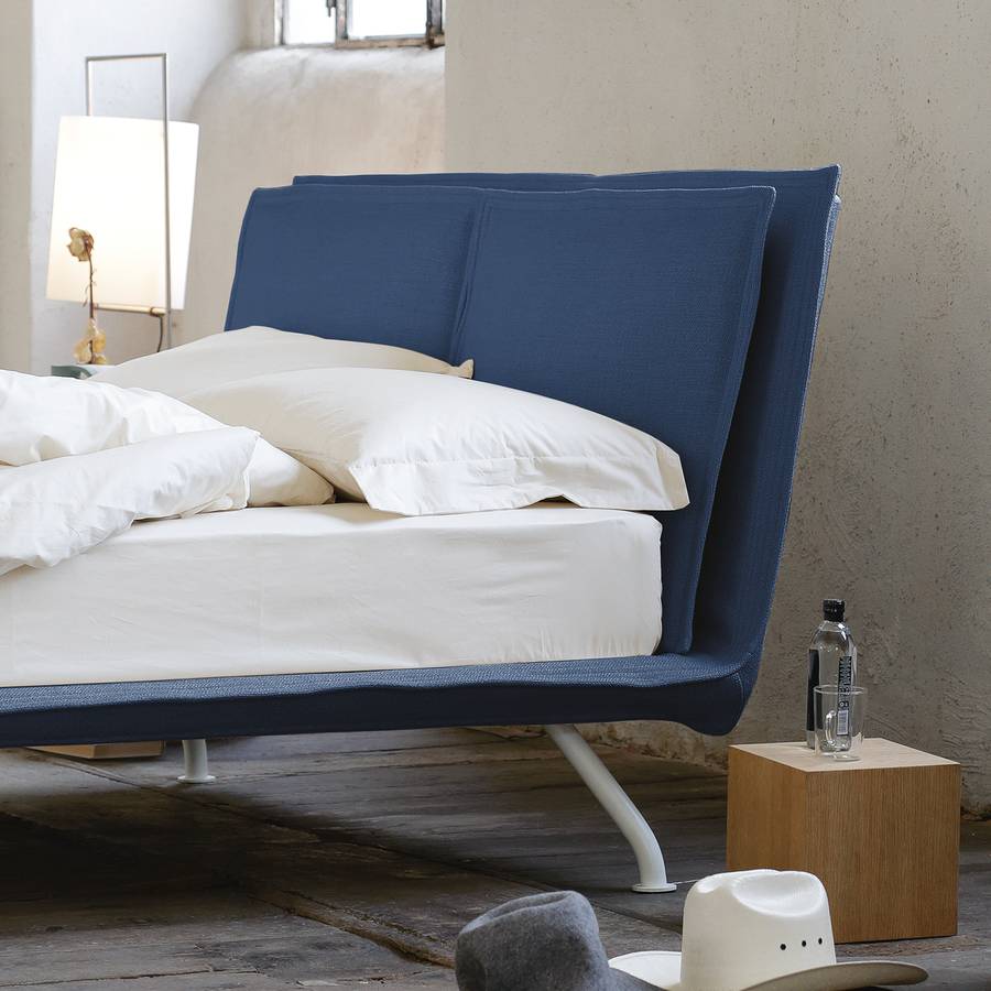 X Arling Dunkelblau140 200cm Polsterbett PiuOkXZ