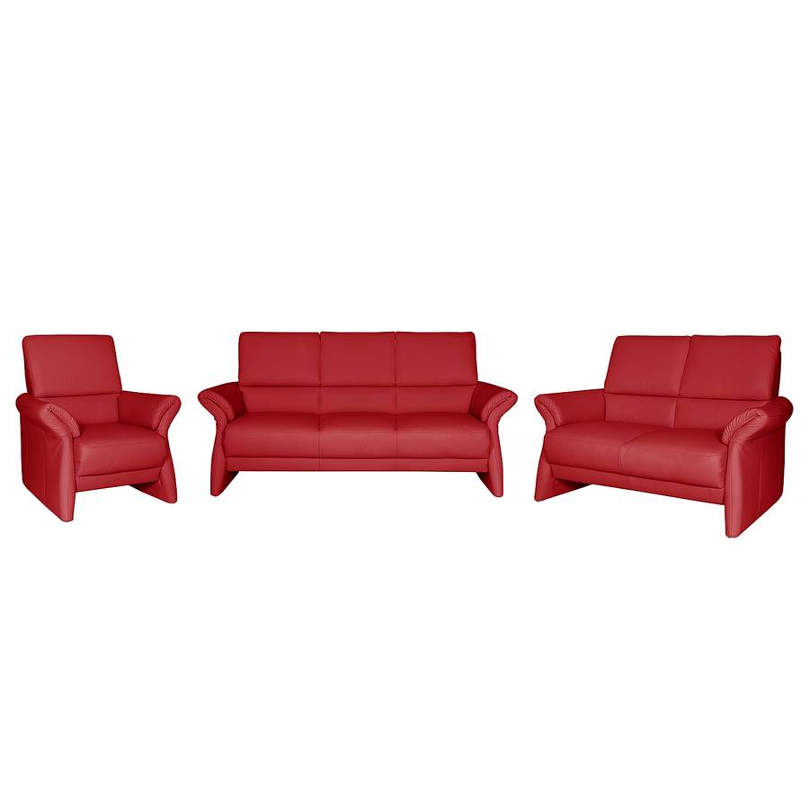 1Cuir VéritableRouge De Salon Ensemble Patay3 2 Cerise nm08wvN