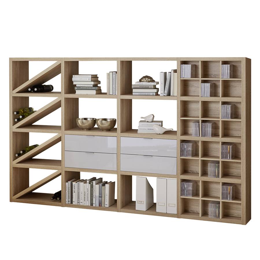 Eiche DekorHochglanz Xii Weiß Regal Concept bgyf76