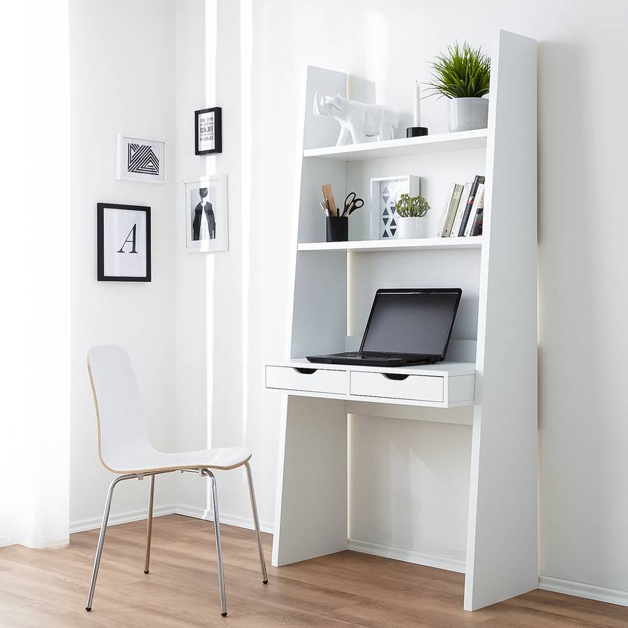 Étagère Blanc Verno Bureau Mat Combinaison 9WHYeIED2