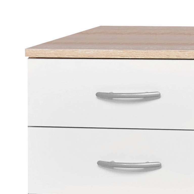 Mark Eiche Sonoma Dekor perlweiß Rollcontainer kn0wPO