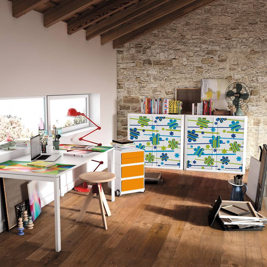 Rollladenschrank Papier Peints 104 ViMehrfarbig Cm Easyoffice SpUGVMqz