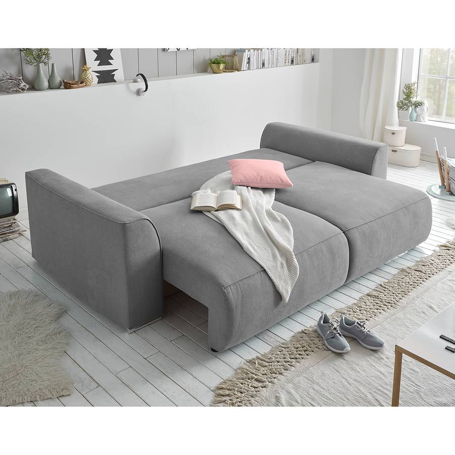 Schlafsofa Schlafsofa Webstoff Lussan Webstoff Lussan Lussan Grau Schlafsofa Grau Webstoff Grau kuwOPXZiT