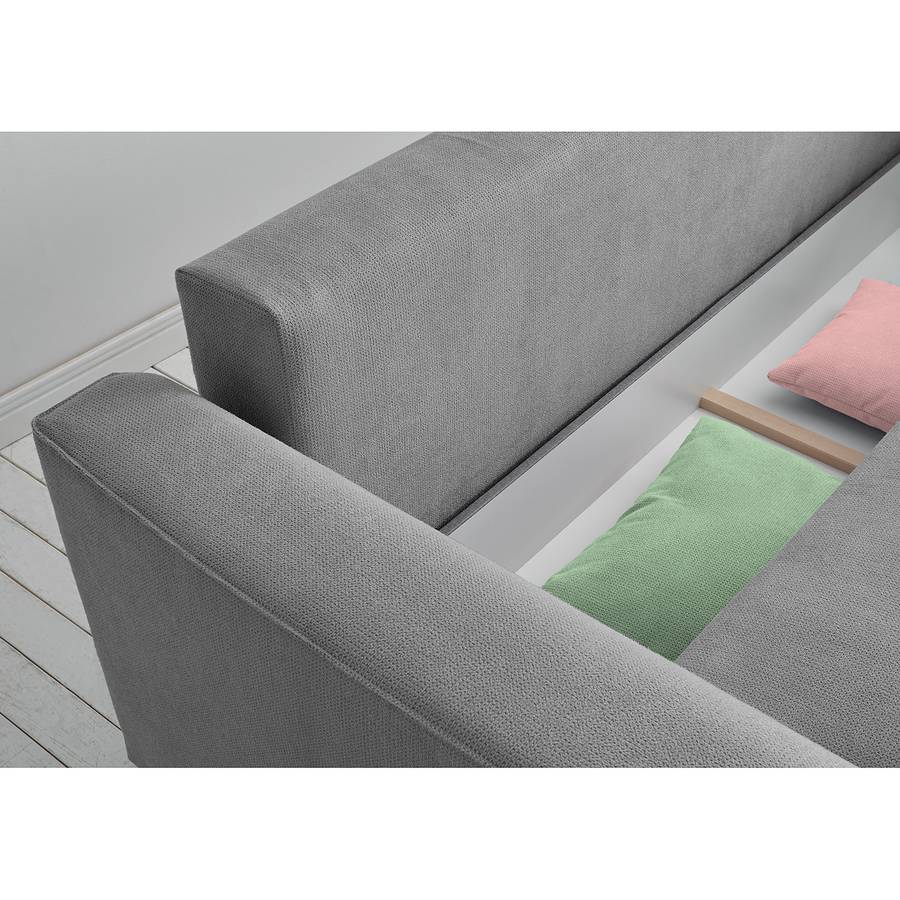 Schlafsofa Schlafsofa Webstoff Lussan Webstoff Lussan Lussan Grau Schlafsofa Grau Webstoff Grau kuwOPXZiT