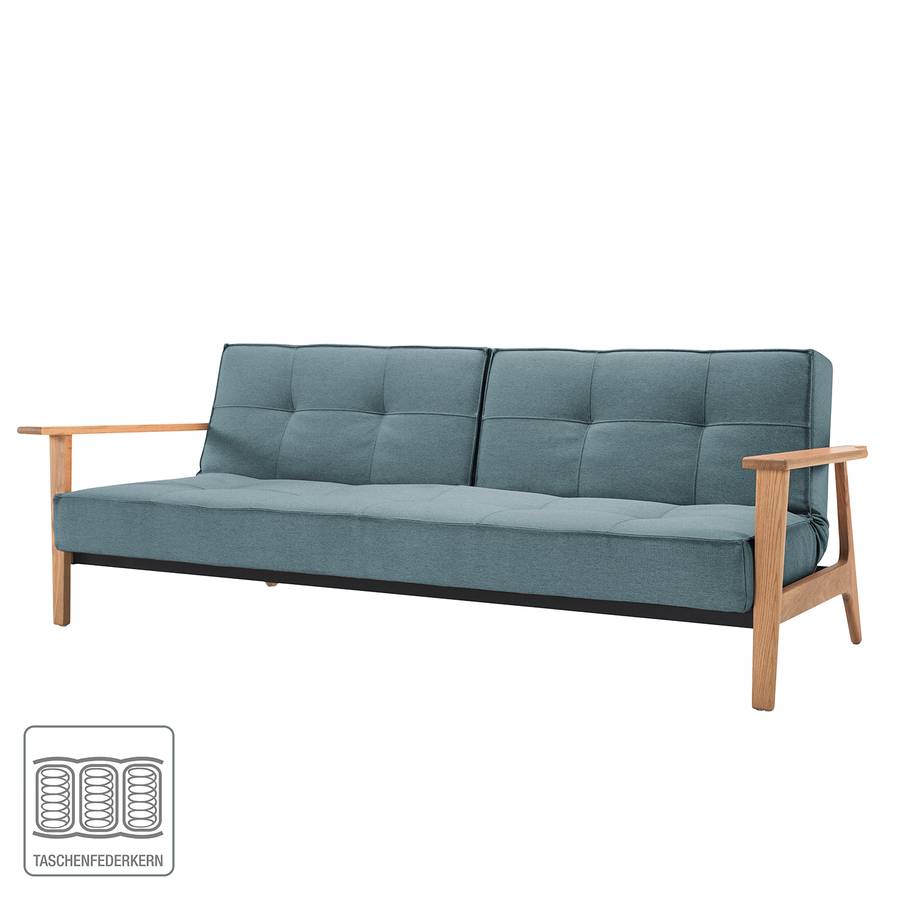 Frej I Mixed Splitback DanceLight Webstoff Stoff Blue Schlafsofa D9HW2IE