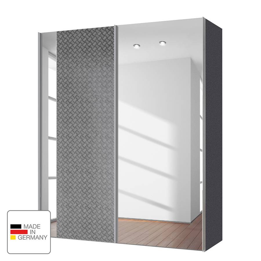 Cm Cando türig GrauSpiegel150 Schwebetürenschrank 2 OPuZkXi