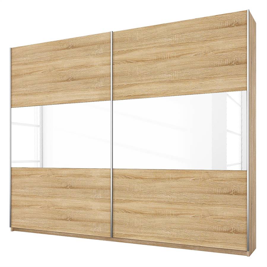 DekorGlas Weiß175 Eiche Cm Schwebetürenschrank Loriga Sonoma QdCxhrtsB