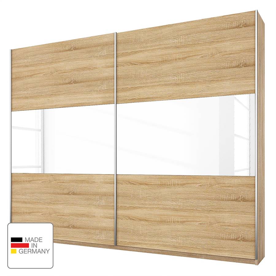DekorGlas Weiß175 Eiche Cm Schwebetürenschrank Loriga Sonoma QdCxhrtsB