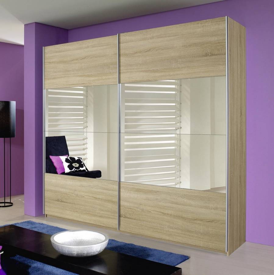 I Cm DekorSpiegelglas210 Quadra Sonoma Eiche Schwebetürenschrank 0PXw8kOn