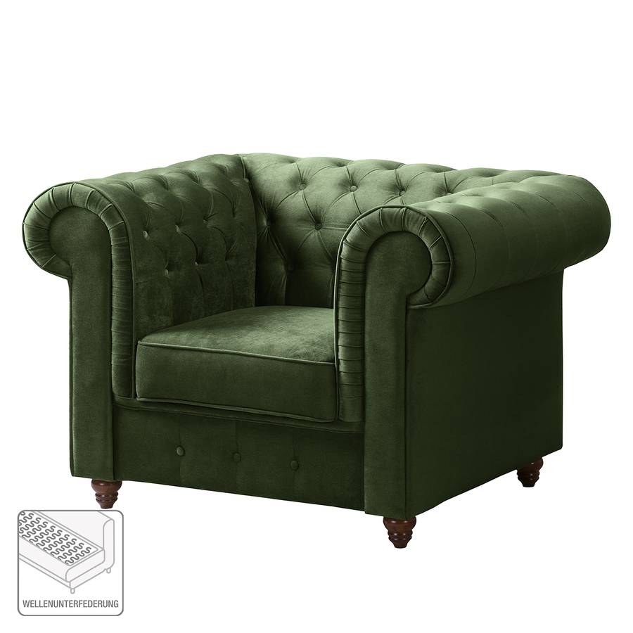 Chesterfield Fauteuil Pintano Vieilli Chesterfield Vert Fauteuil R3AL45j