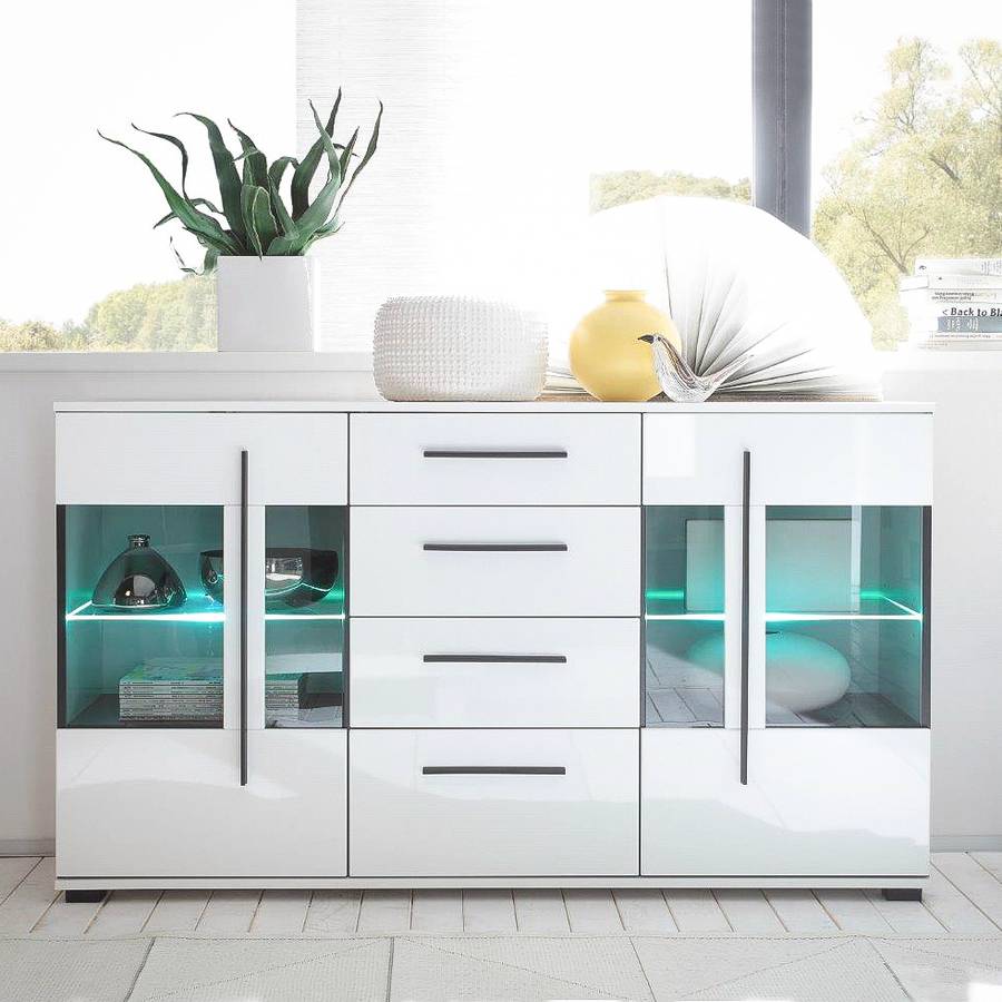Sideboard Farson Hochglanz Farson Weiß Sideboard Hochglanz VqpMUSz